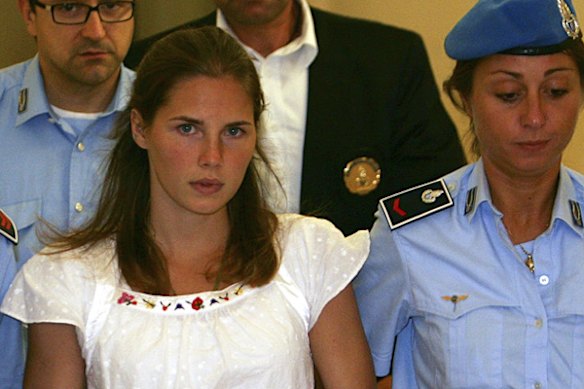 Amanda Knox in court in Perugia, September 2008. 