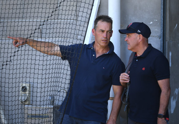 Fighting to clear their names: Alastair Clarkson and Chris Fagan are ready to appear before a four-person panel investigating racism claims at Hawthorn. The two men have strenuously denied all allegations.