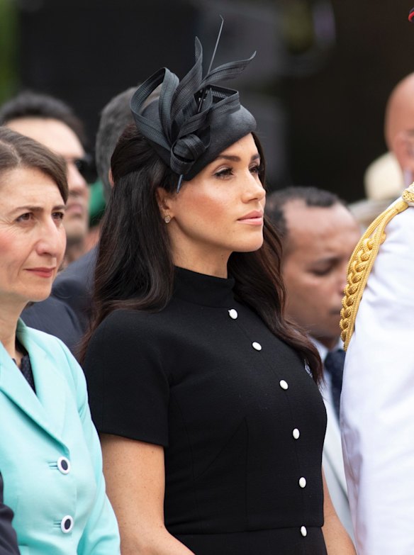 The Duchess of Sussex Meghan attends the opening of Anzac Memorial at Hyde Park in Sydney.
