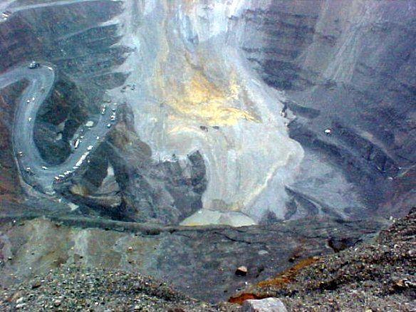 The Grasberg copper mine in Indonesia.