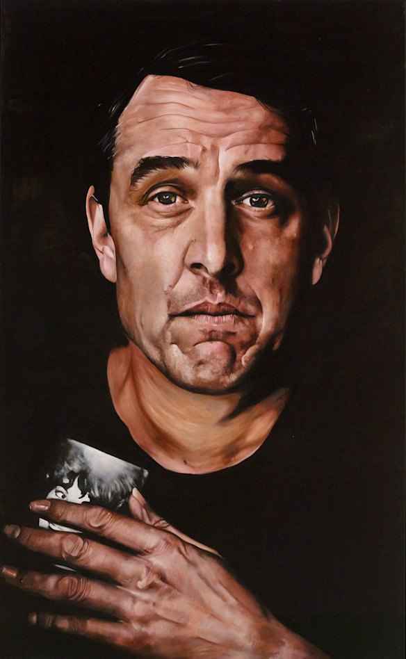 'Samuel Johnson OAM'. Oil on canvas.