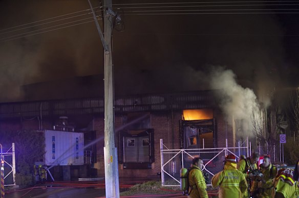 Fire in building on Sheppard Street Hume.
