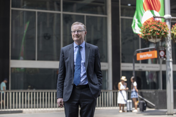 Governor of the Reserve Bank of Australia Philip Lowe in Martin Place, Sydney. 
