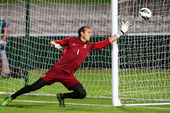 Schwarzerat a Socceroos practise session in June this year.