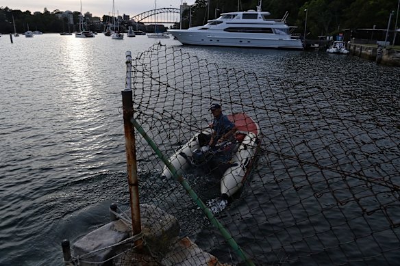 Berry Bay, Sydney. There are fears that a new harbour tunnel may dredge up toxic material from the floor of the bay.