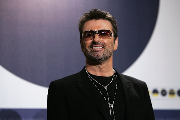 George Michael poses at the "George Michael: A Different Story" Photocall during the 55th annual Berlinale International Film Festival on February 16, 2005 in Berlin, Germany.