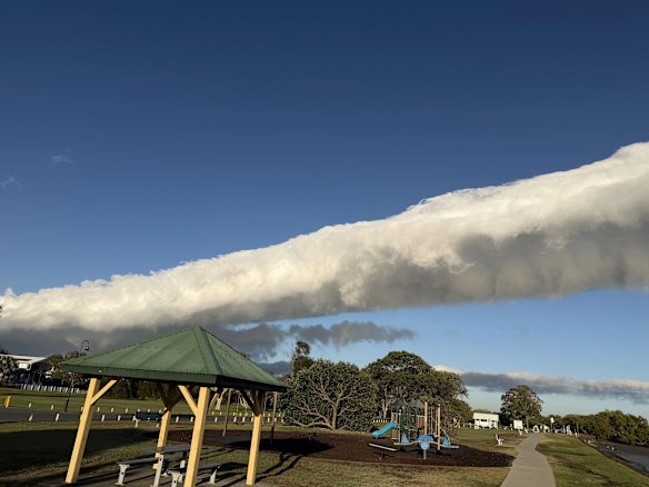 The roll cloud over Nudgee.
