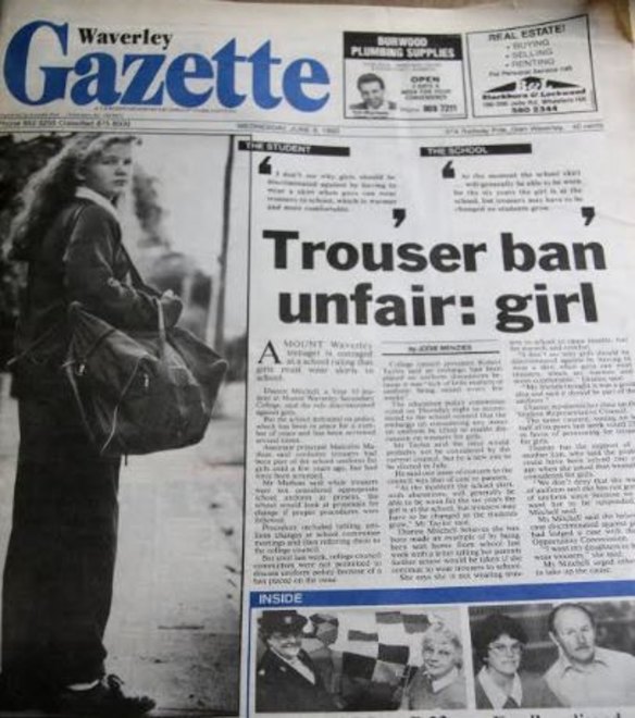 Dianne Mitchell made the front page of the local newspaper in 1993.