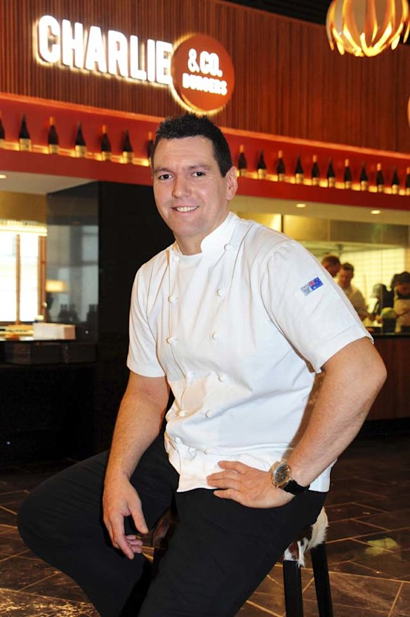 Justin North outside Charlie & Co Burgers in Westfield.