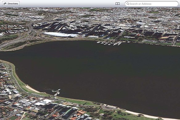 The City of Perth looks a little squashed on Apple Maps.