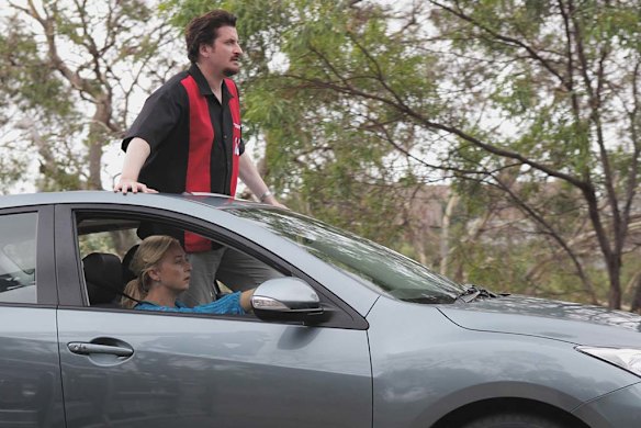 Nina and Martin in pursuit of Darcy and Cherie.