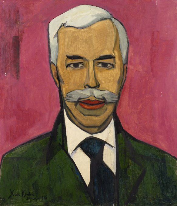 Christian Cornelius Krohn's Portrait of the art collector Sergey Shchukin (1915).