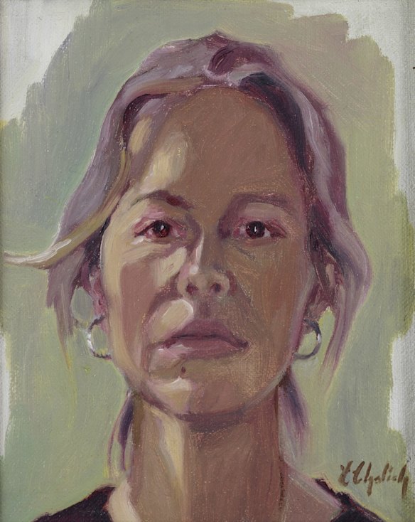 Erika Cholich, 'Unadorned (self-portrait)', oil on linen, 42.5 x 38 cm, © the artist
