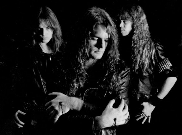 Canberra-based death metal band Armoured Angel in a 1992 publicity shot for their first EP, ‘Stigmartyr’.