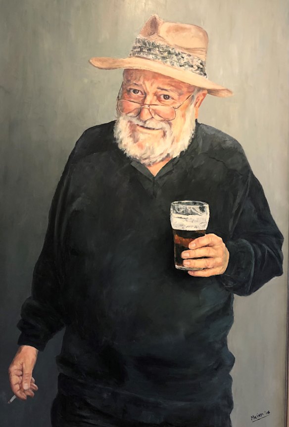 Business journalist David Haselhurst, captured in oils by artist Melissa Beowulf.