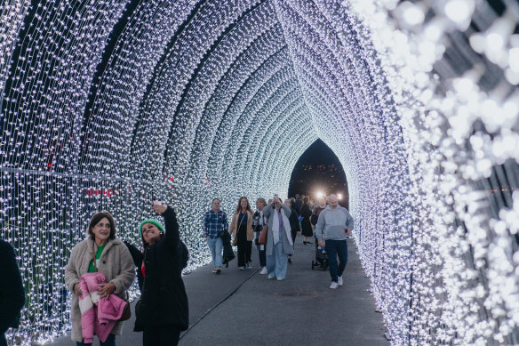 Lightscape’s Winter Cathedral, one of the paid events at this year’s Vivid.