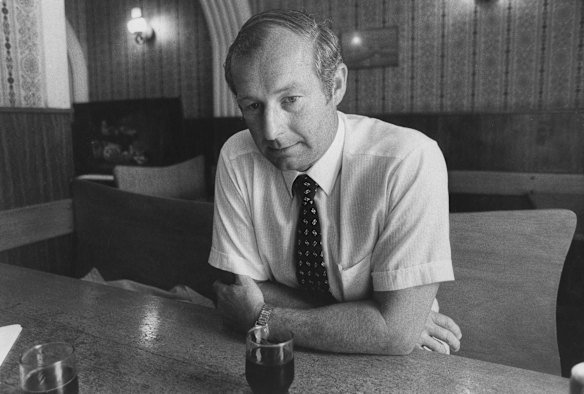 Former NSW police detective Roger Rogerson in an Oxford Street coffee shop, in 1982.