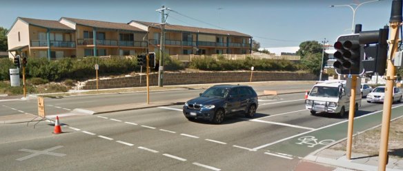 There are four pedestrian crossings at the Brighton Road and West Coast Highway intersection.