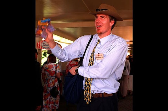 Footballer Jim Stynes at the Melbourne Cup, November 3 1998.