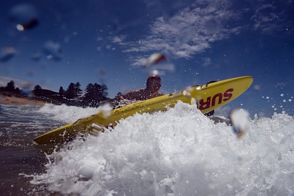 Lifeguard Mike Kurtz at Avalon Beach in Sydney. Northern beaches are preparing for an influx of visitors when lockdown ends.
