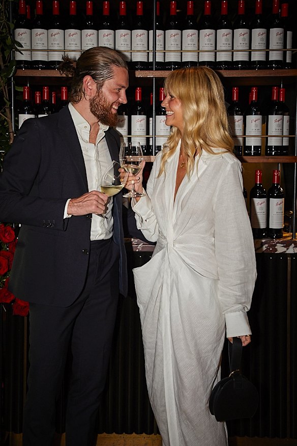Sammy Leetham and Saasha Burns at The Penfolds Collection 2018 release.