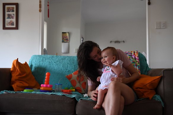 Bethan McElwee with her daughter Aviana on her first birthday.