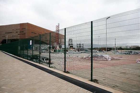 A view from the mostly abandoned Olympic Park in Rio de Janeiro last week.