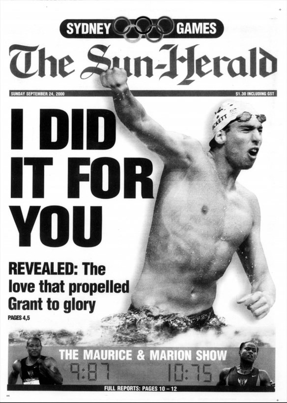 How the Herald reported Hackett's epic win on September 24, 2000.