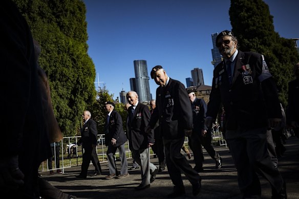 Around 4000 people took part in the ANZAC Day march.