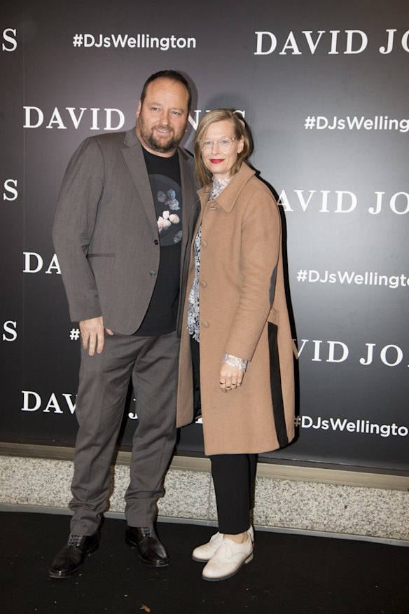 27072016 News Photo: Maarten Holl.
Grand opening of David Jones store in Wellington.
Kate Sylvester and husband Wayne Conway .