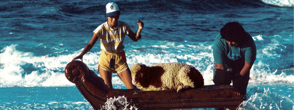 A scene from <i>Squaring the Circle</i>, shot for a poster insert for 10cc’s 1980 album <i>Look Here</i>.