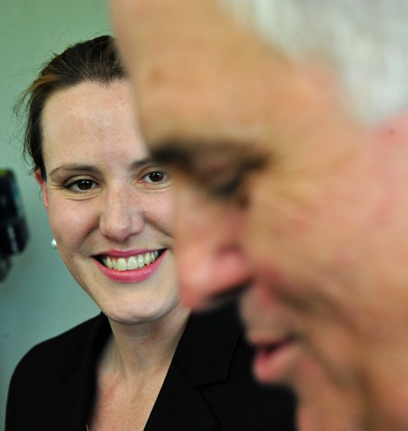 Malcolm Turnbull as opposition leader and candidate for Peter Costello's seat of Higgins, Kelly O'Dwyer at Malvern in 2009. 
