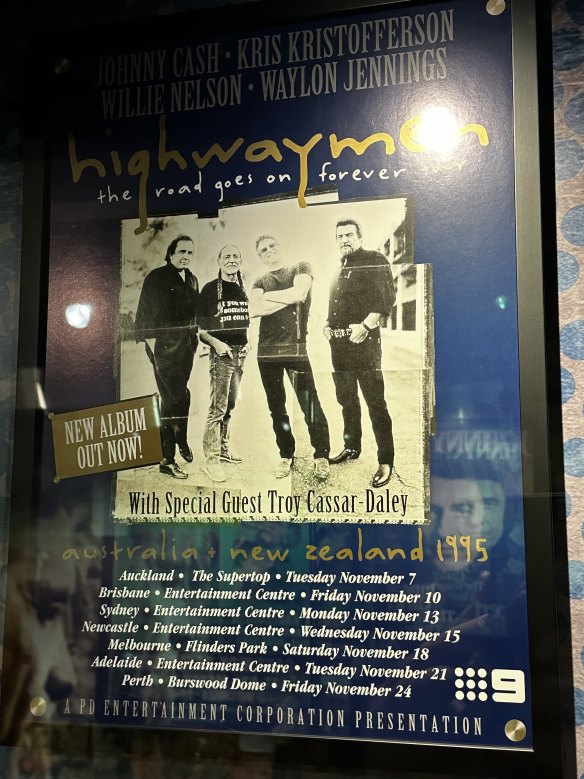 What could have been... The tour poster for the Highwaymen in 1995.
