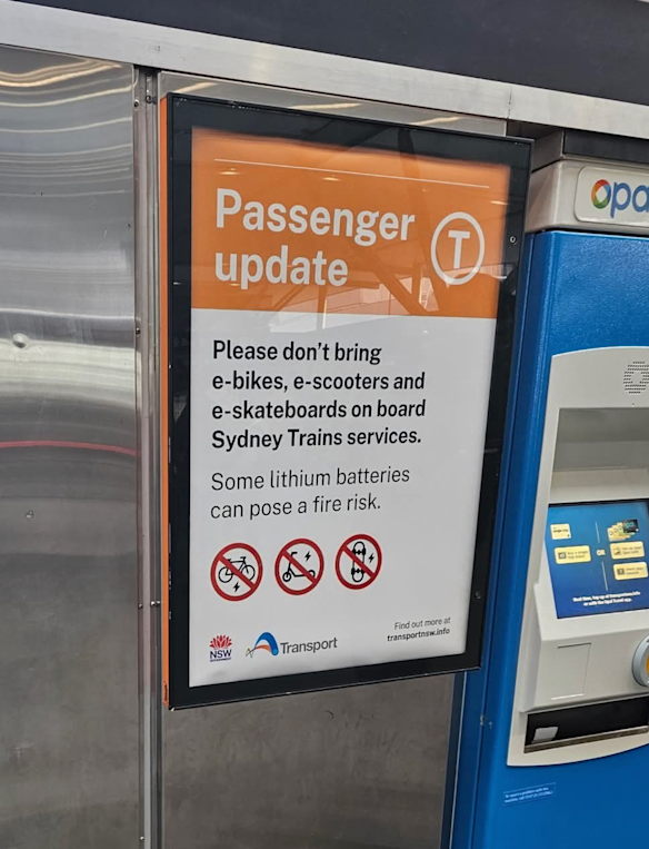 The Sydney Trains message.