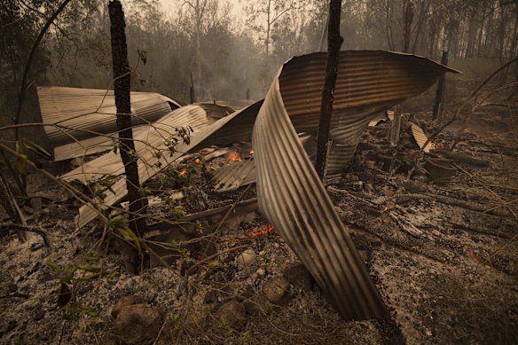 Destruction within the Carrai East fire ground at Toorumbee.