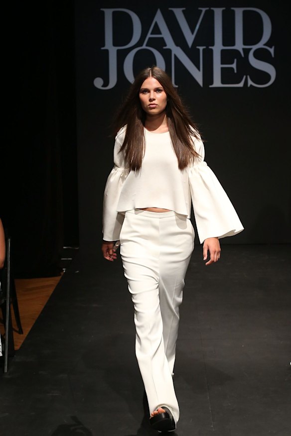 A model showcases designs by Ellery.