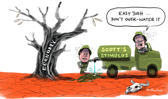 The economy will need budgetary support from Prime Minister Scott Morrison and Treasurer Josh Frydenberg to recover from the corona shock.