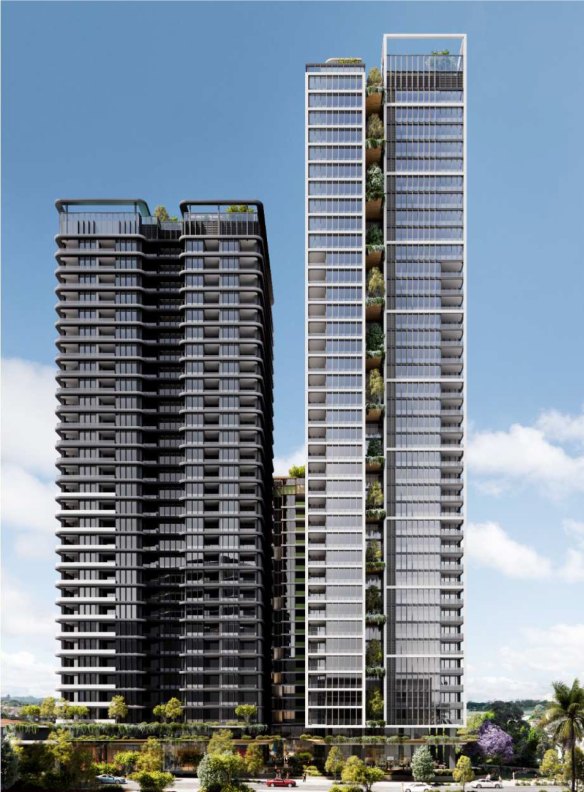 If built, the three towers would rise 40, 30 and 18 storeys.