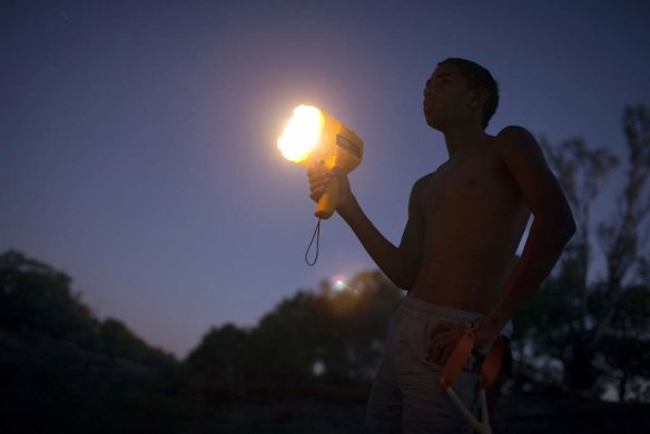 Fishing on the Darling River.
