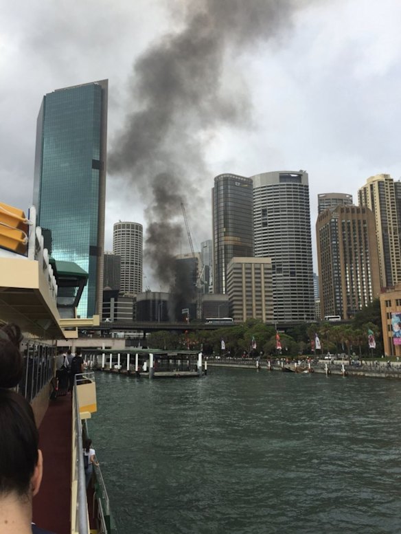 A fire has broken out at a building in Circular Quay.