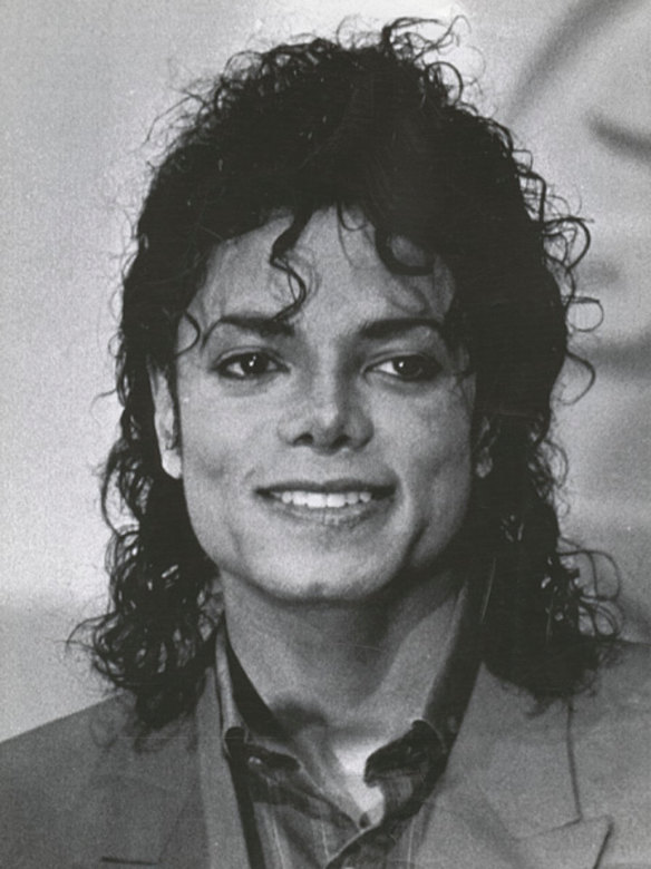 Michael Jackson speaks to the media in New York  in 1988 after being nominated for four Grammy awards.