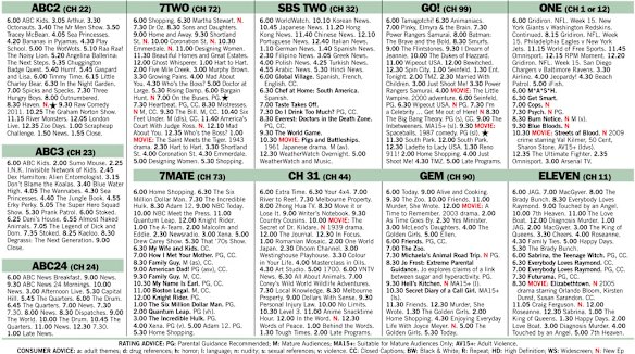 Green Guide TV listings Monday, December 19
