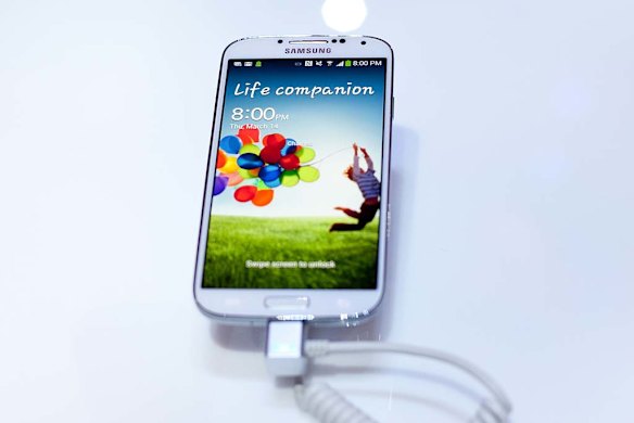 The Samsung Galaxy S4.