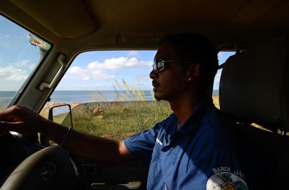 Aboriginal Remote Community closures in WA. Bardi Jawi Ranger Dwayne George working at Ardyaloon on the Dampier Peninsula.