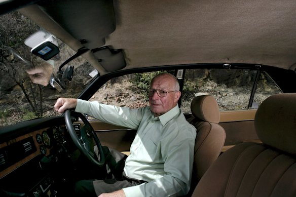 Roger Rogerson with his 1980 Jaguar in 2009
