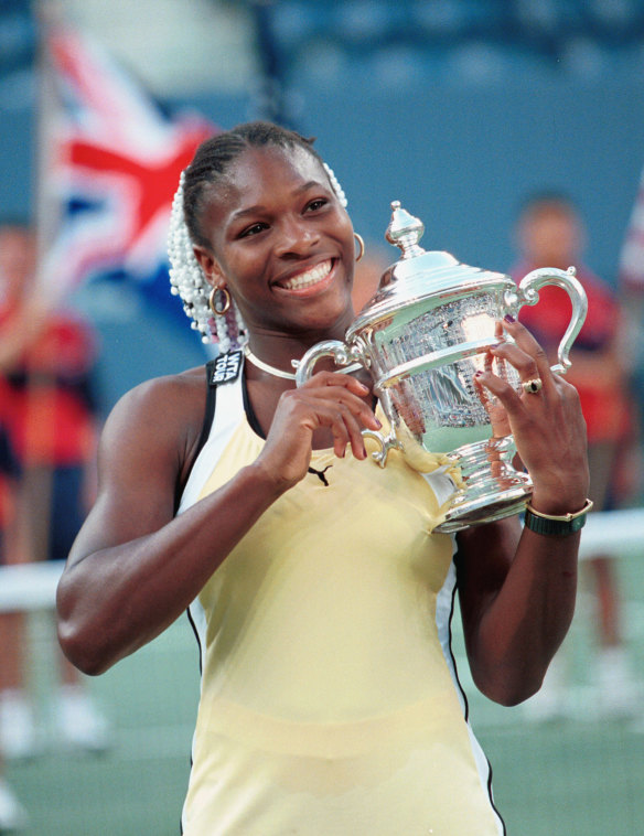 Serena Williams a major winner, aged 17.