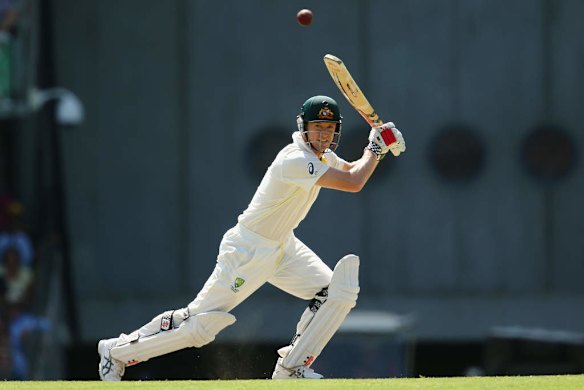 George Bailey of Australia bats.