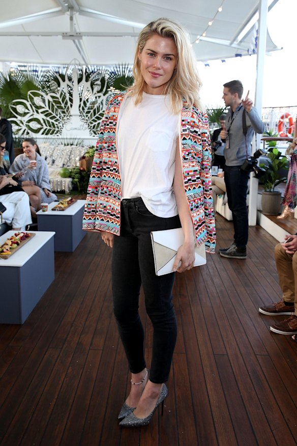 Rachael Taylor at the Camilla show at Mercedes-Benz Fashion Week Resort 17 Collections on The Seadeck boat on May 19, 2016 in Sydney, Australia.