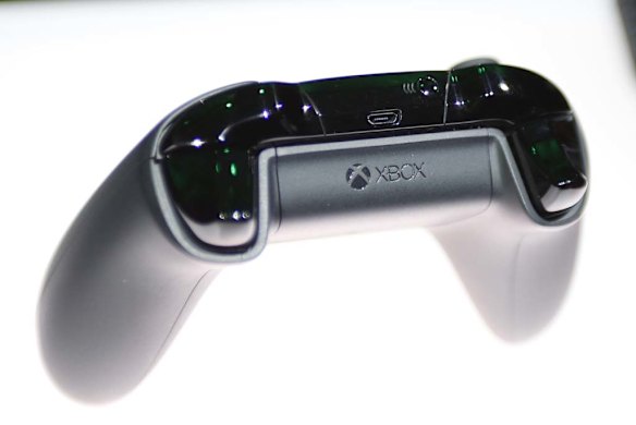 The back of the new Xbox One controller.