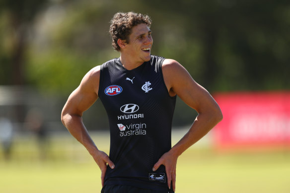 Charlie Curnow is on track to return in the AFL this season.